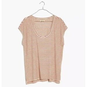 Madewell Women's Linen Blend U Scoop Tee ND798‎